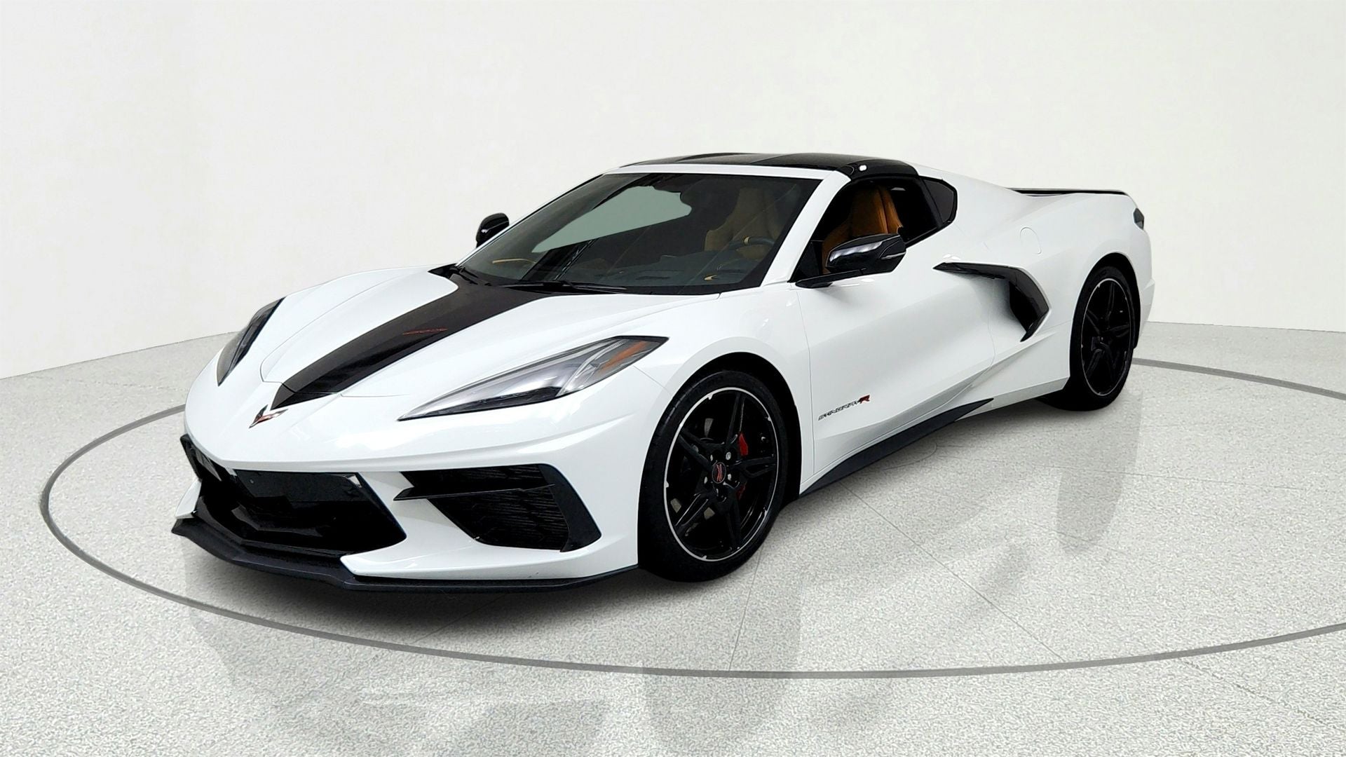 2023 Chevrolet Corvette Stingray 2LT in Arctic White — front three-quarter view