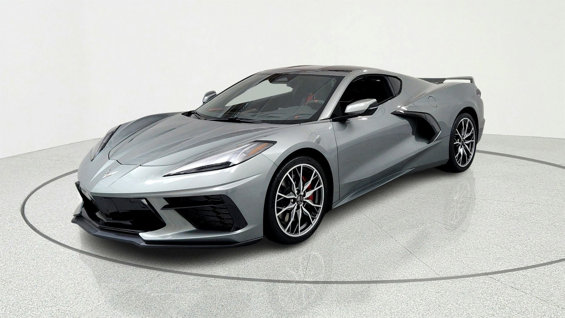 2024 Chevrolet Corvette Stingray 3LT in Hypersonic Gray Metallic — front three-quarter view