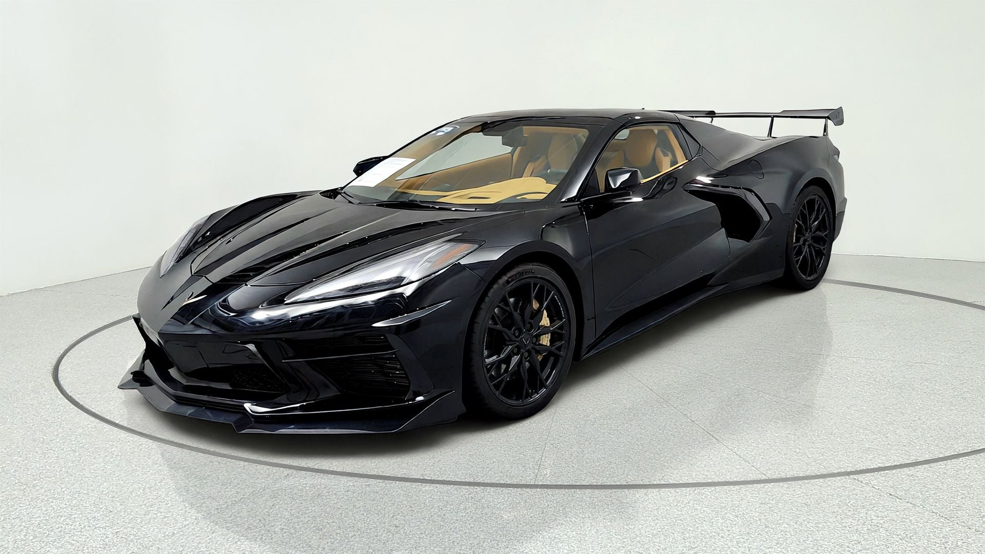 2023 Chevrolet Corvette Stingray 3LT in Black — front three-quarter view