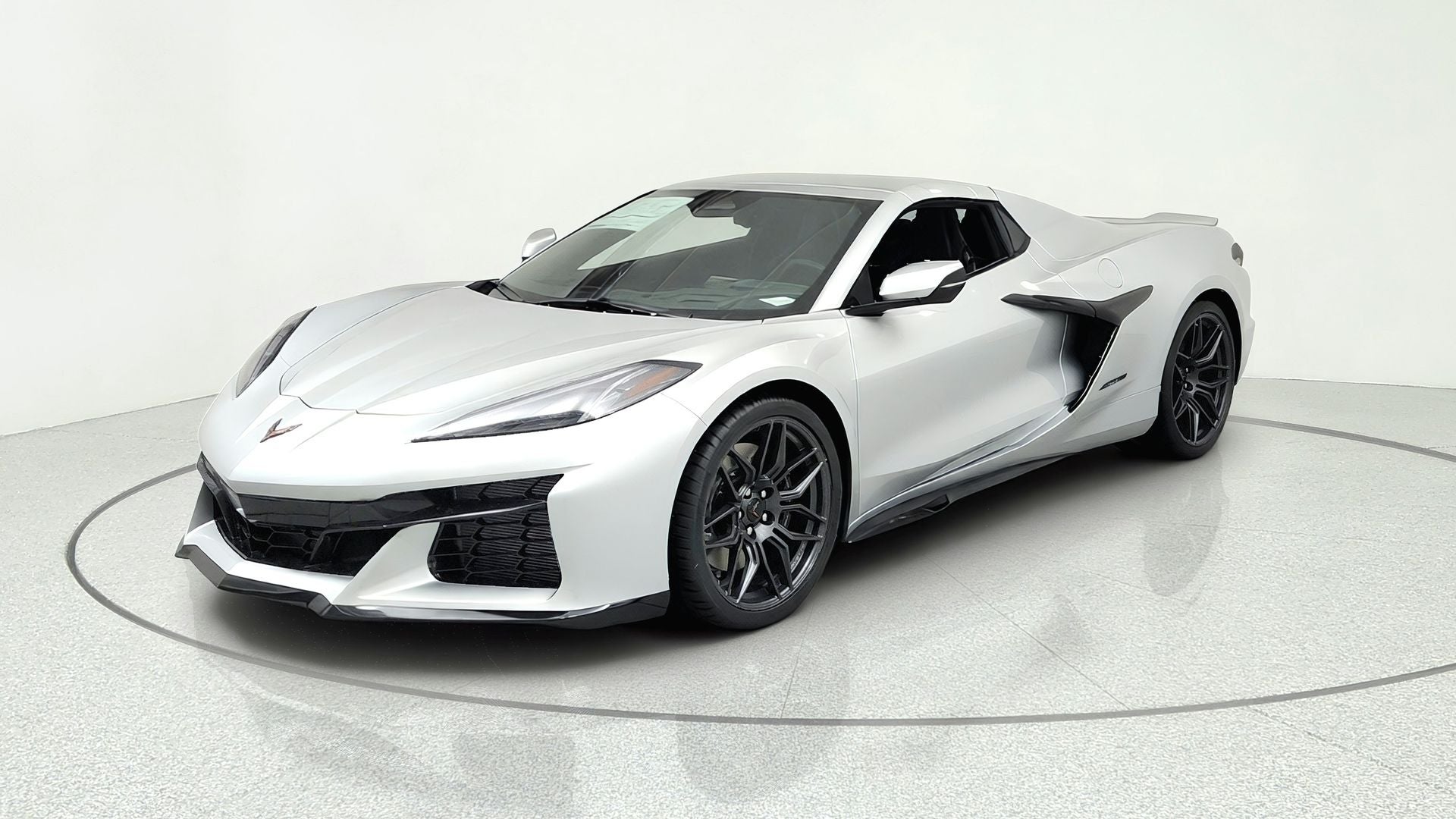 2026 Chevrolet Corvette Z06 1LZ in Blade Silver Metallic — front three-quarter view
