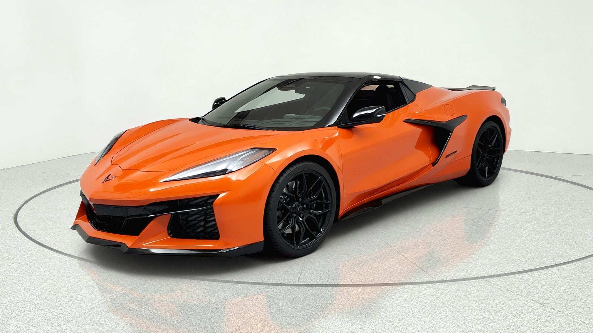 2026 Chevrolet Corvette Z06 in Orange — front three-quarter view